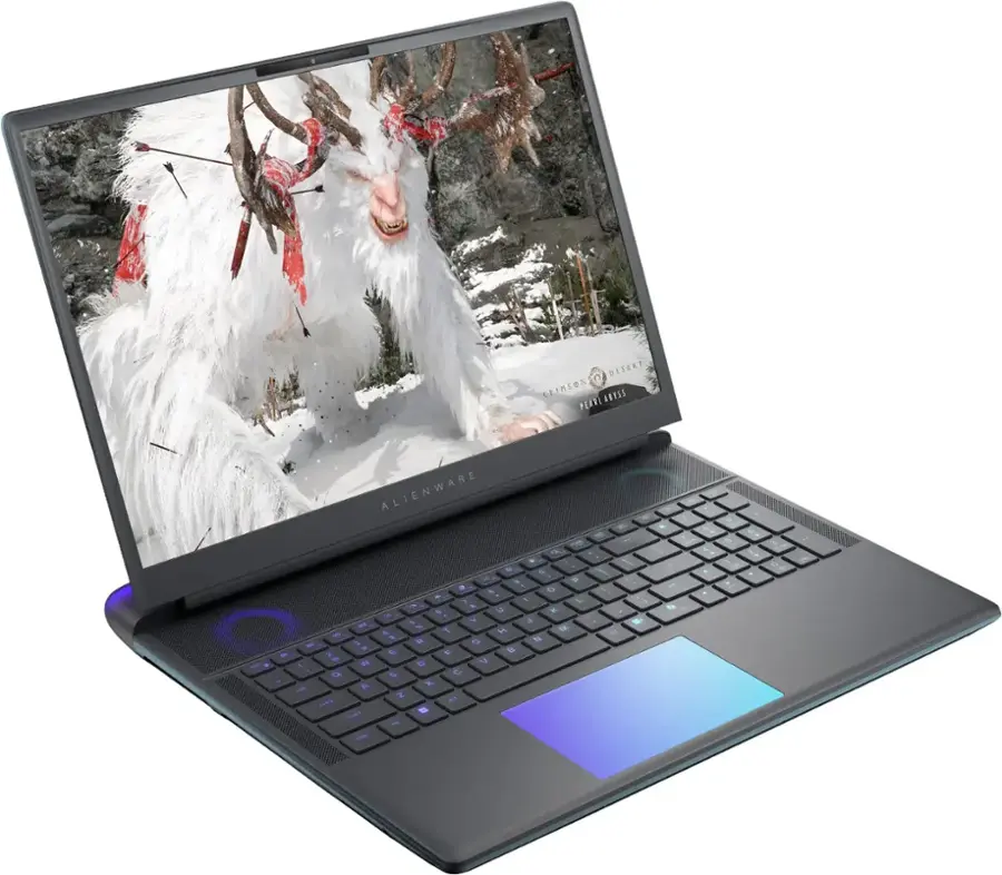 The text on the image reads: "DESEAT CZIMSON ANESS PERTE - - - ALIENWARE 2 - - . - 1   a 1 - o 1 . 7 I & - - - 1 A - . - ' a - A M - 1  - - S - a 1  -  a   - V . W 1 . C Ca % A - . - P -  3 - - - - / - . - . B - - - - i  - - - . . -  .  - - -".