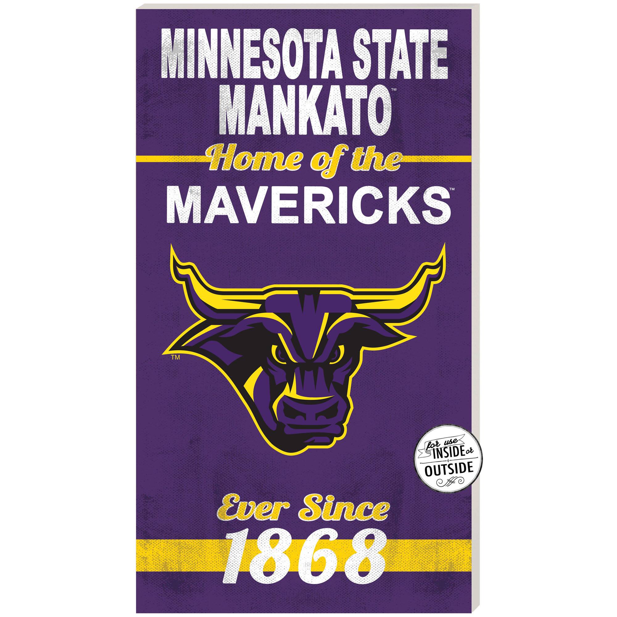 Purple Minnesota State Mavericks 11'' x 20'' Home Of The Sign