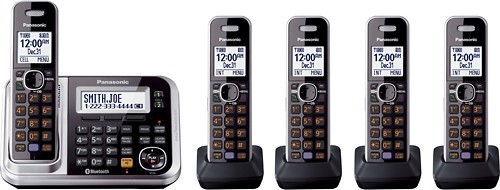  Panasonic - Link2Cell DECT 6.0 Plus Expandable Cordless Phone System with Digital Answering System