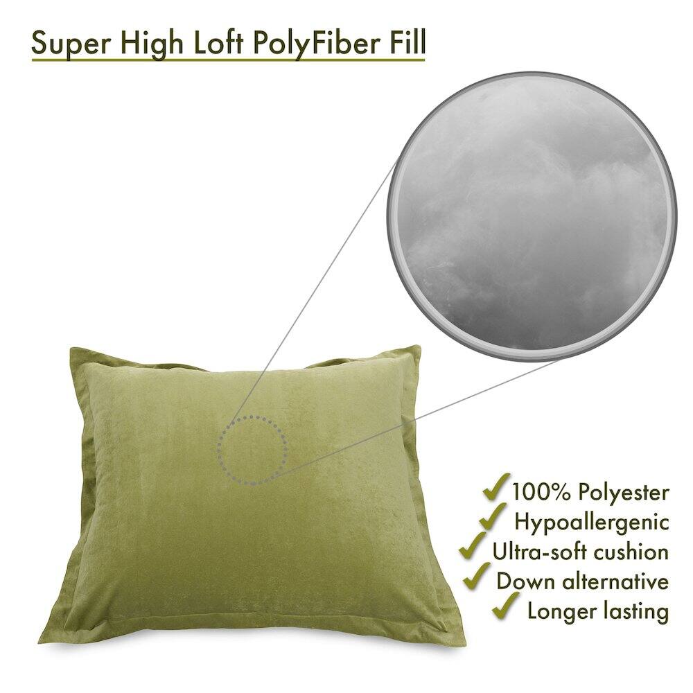 Super High Loft PolyFiber Fill

- 100% Polyester
- Hypoallergenic
- Ultra-soft cushion
- Down alternative
- Longer lasting