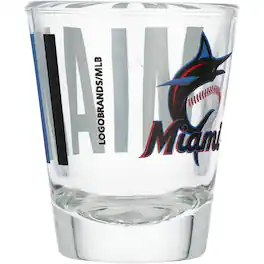 Logo Brands - Miami Marlins Overtime 2oz. Shot Glass - Multicolor
