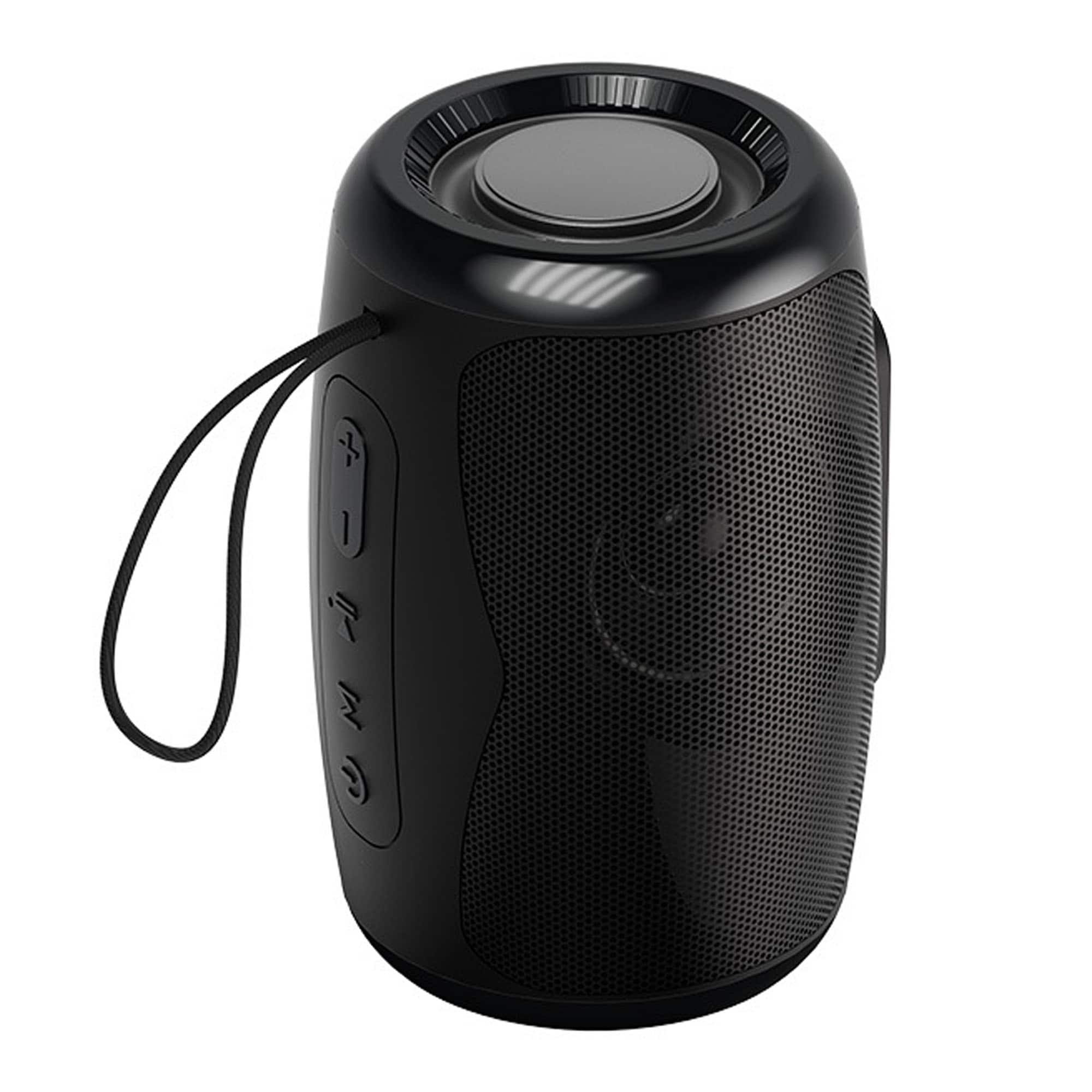YONWAY - Portable Wireless Bluetooth Speaker, TWS Connected Long-Lasting Speaker, Supports TF card/USB/AUX Modes - Black