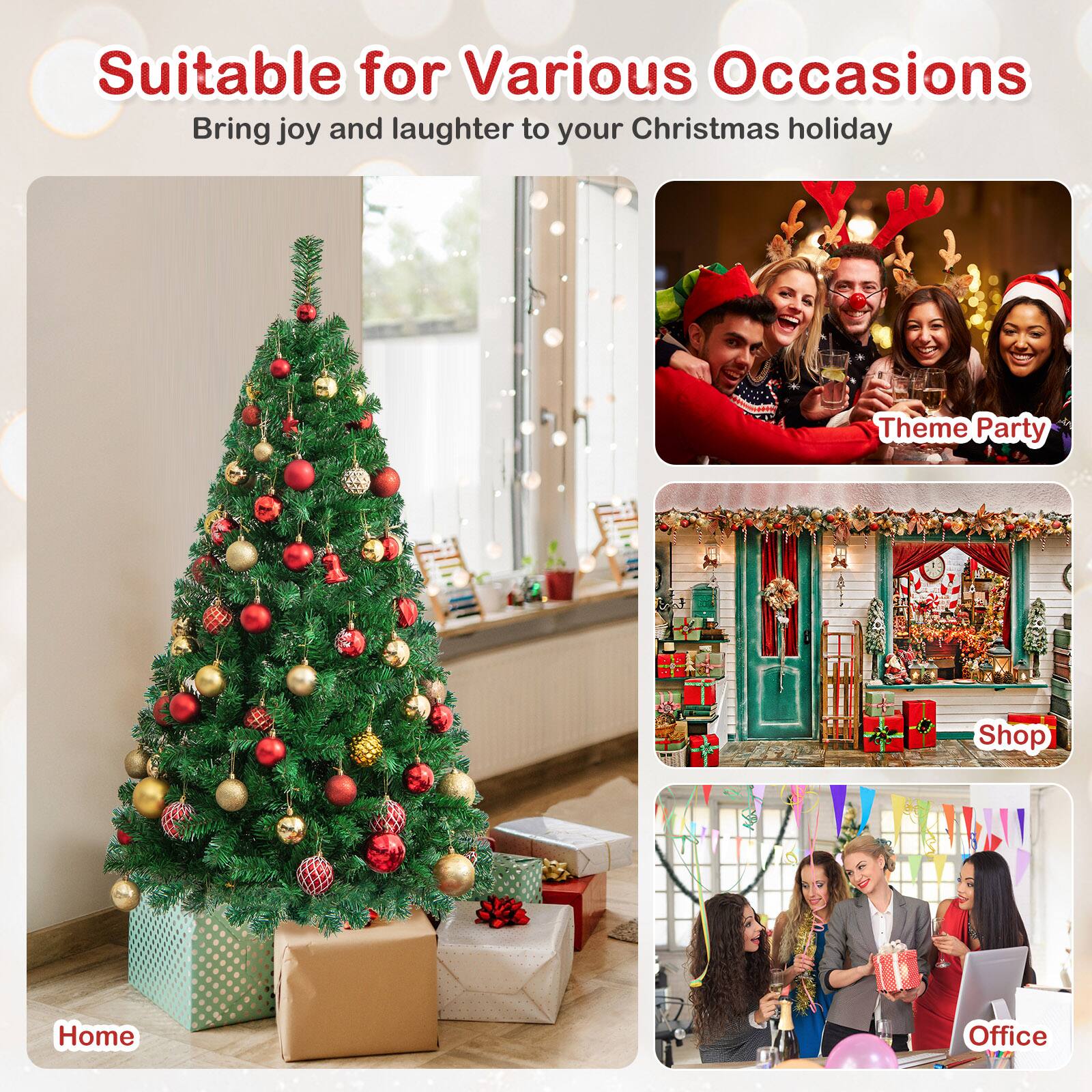Suitable for Various Occasions  
Bring joy and laughter to your Christmas holiday  

Theme Party  

Shop  

Home  

Office