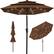 Front. Best Choice Products - Best Choice Products 10ft 3-Tier Solar Patio Umbrella w/ 24 LED Lights, Tilt Adjustment, Easy Crank - Brown - Brown.
