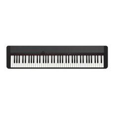 Front. Casio - Casio Casiotone CTS176 76-Key Portable Keyboard with Power Supply in Black - Black.