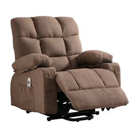 Boyel Living - Power Lift Recliner Chair Recliners for Elderly with Heat and Massage Recliner Chair - Brown