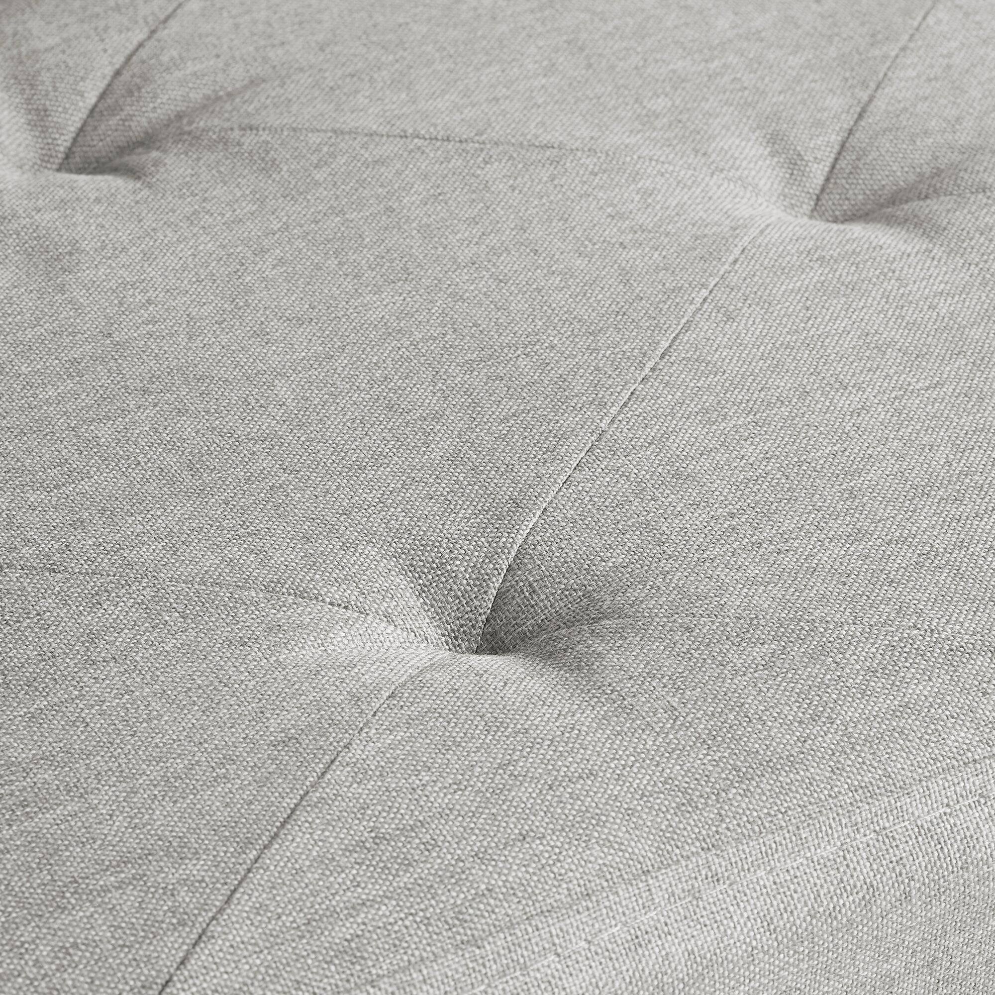 Left. Vecelo - 30" Storage Ottoman Bench with Folding Design, Large Capacity Linen Storage Bench for Bedroom & Living Room - Grey.