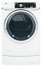GE - 8.1 Cu. Ft. 12-Cycle Electric Dryer with Steam - White-Front_Standard