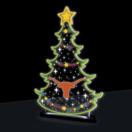 Evergreen Enterprises - Texas Longhorns 10" LED Tabletop Christmas Tree Desklite Sign - Green