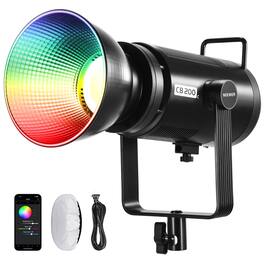 Neewer - CB200C 200W RGBWW COB LED Light, Bowens Mount - Black