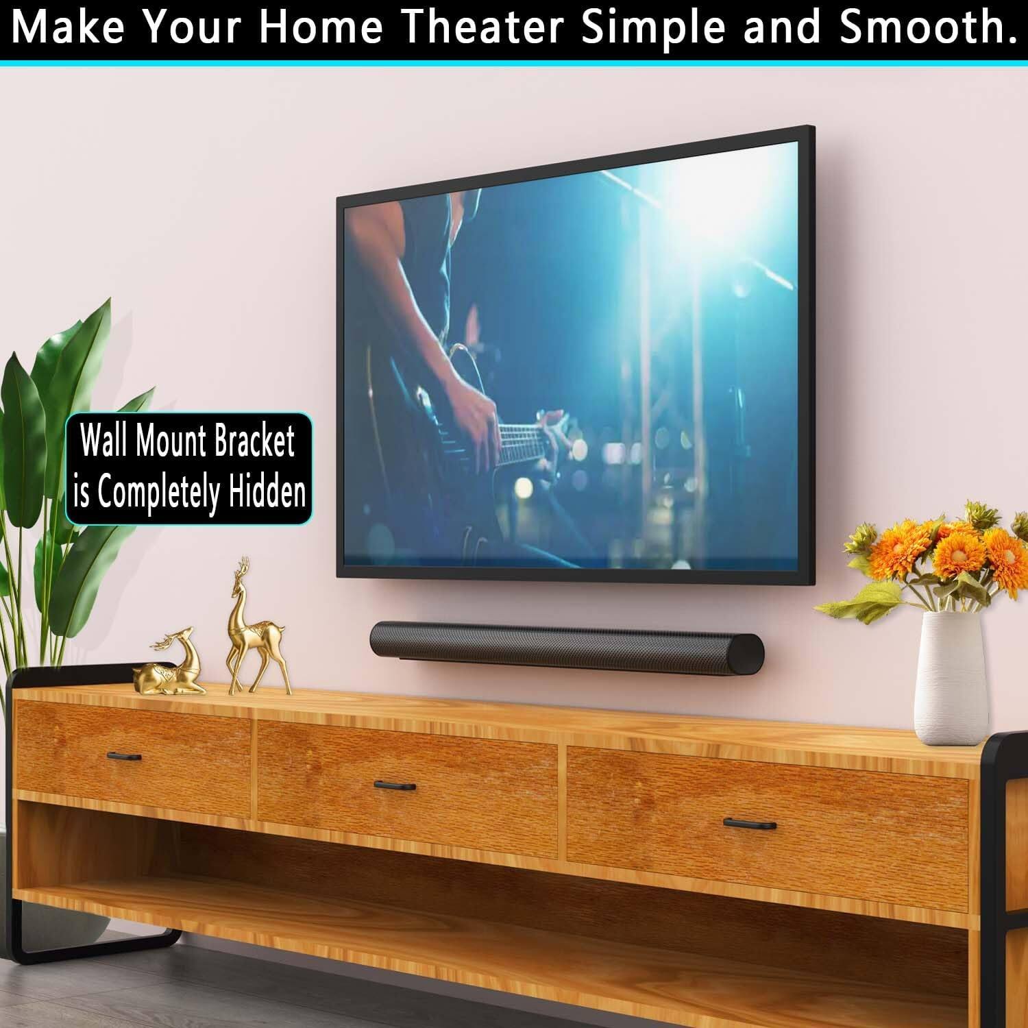 Make Your Home Theater Simple and Smooth.

Wall Mount Bracket is Completely Hidden.