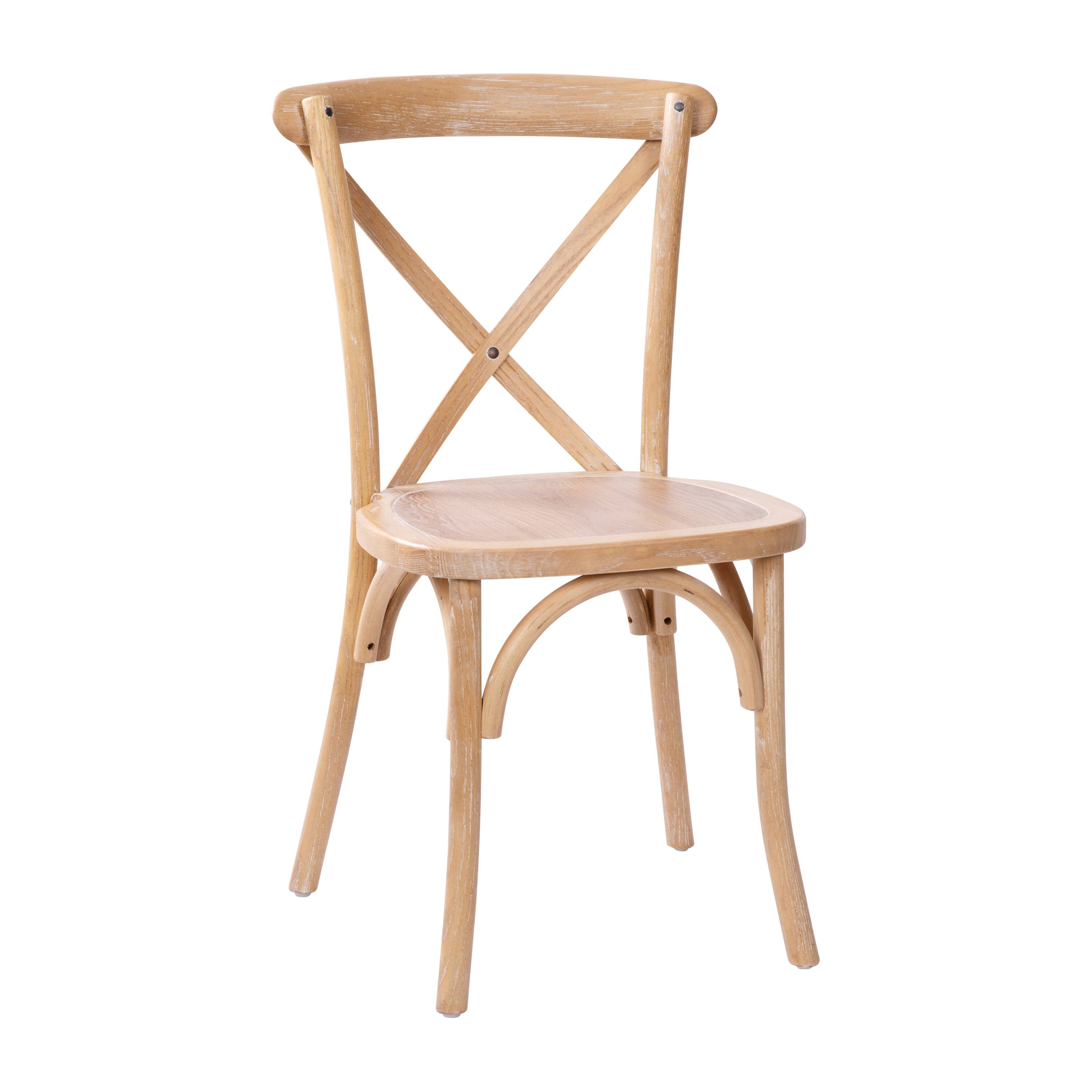 Alt View 1. Emma + Oliver - 2-pack X-Back Chair - Driftwood.