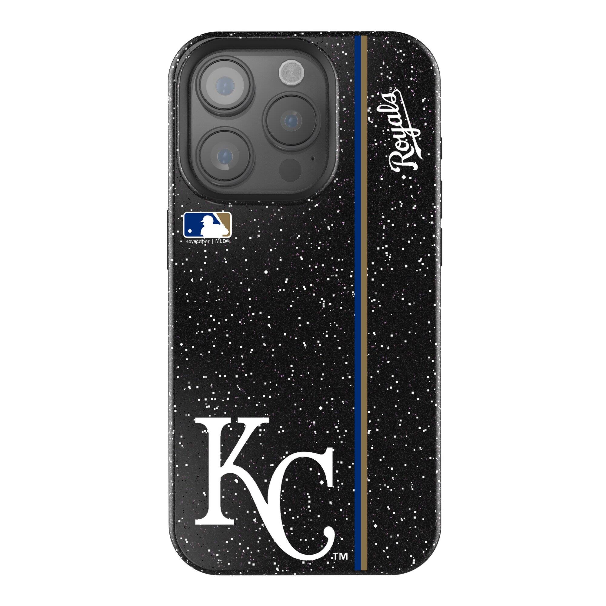 Keyscaper - MLB - Kansas City Royals iPhone Bling Case - 14 Pro Max - Black