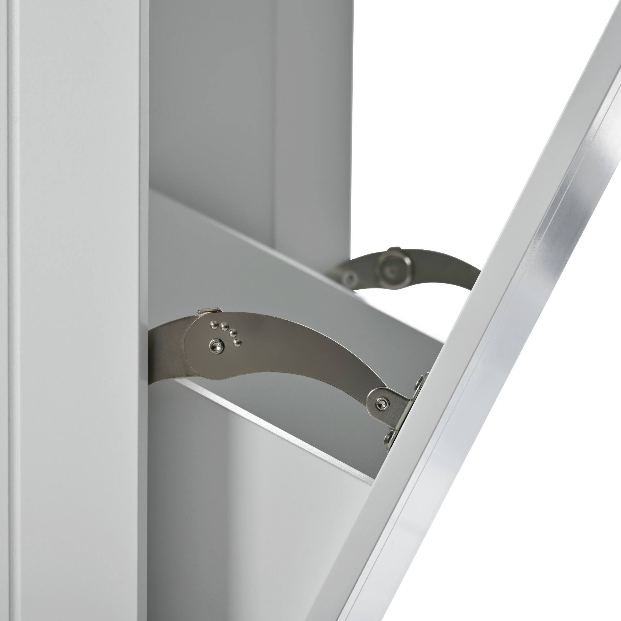 Alt View 6. Spaco - Spaco Kitchen Island Cart with Trash Cabinet, Power Outlet, 3 Drawer, 5 Wheel Rolling, Textured Storage Rack,for Kitchen - White.