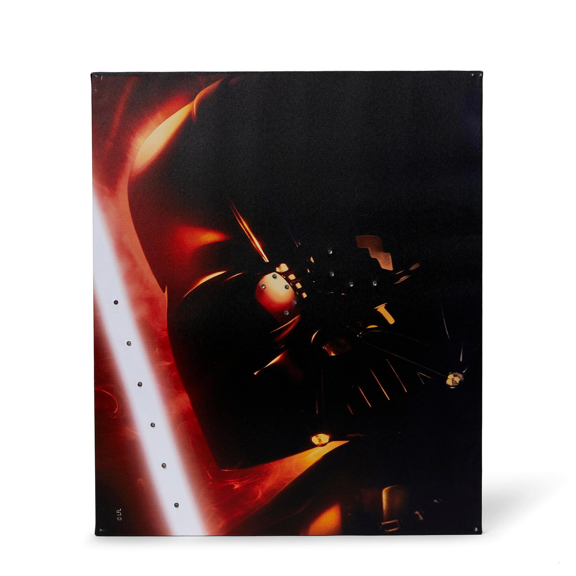Star Wars - Illuminated Canvas Art - 23.9”x19.9” - Darth Vader - Black/Red