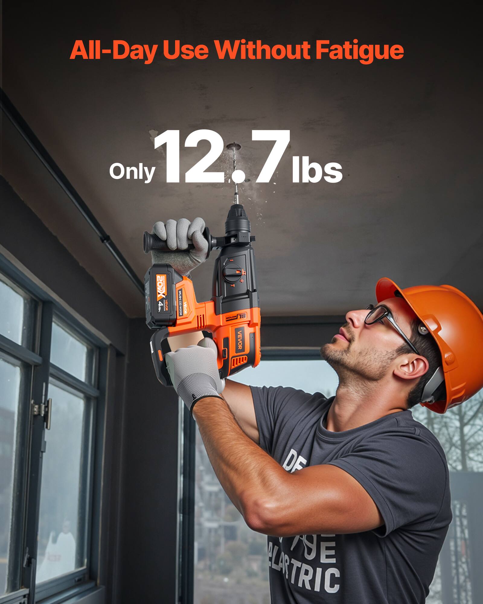 All-Day Use Without Fatigue

Only 12.7 lbs