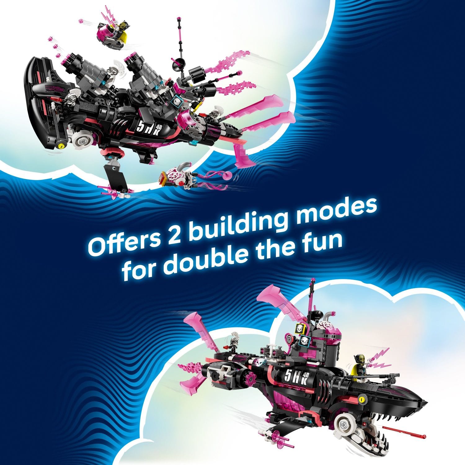 Offers 2 building modes for double the fun