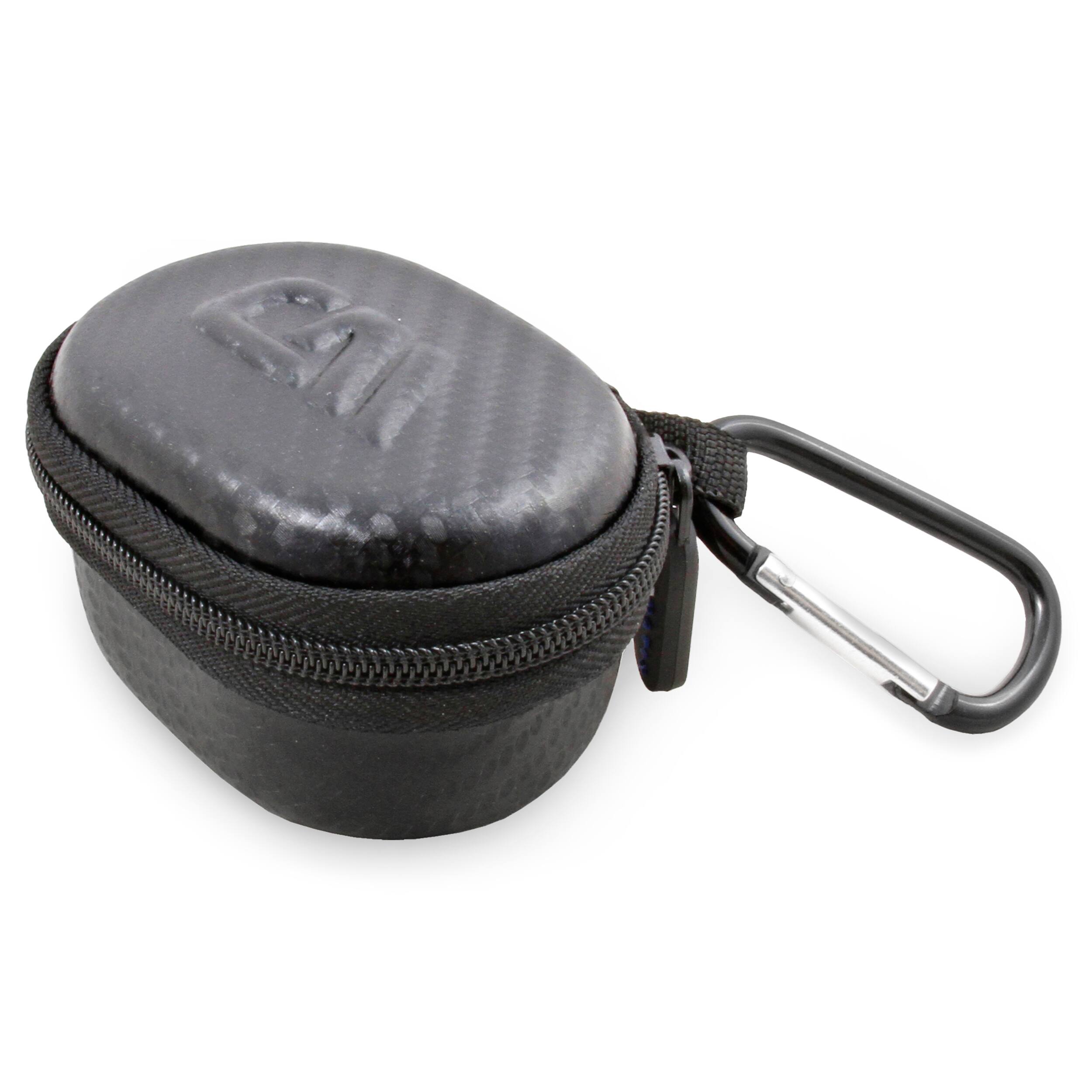 Angle. CASEMATIX - Travel Case for Beats Solo Buds True Wireless Earbuds w/ Carabiner - Black Headphones Storage Only - Black.