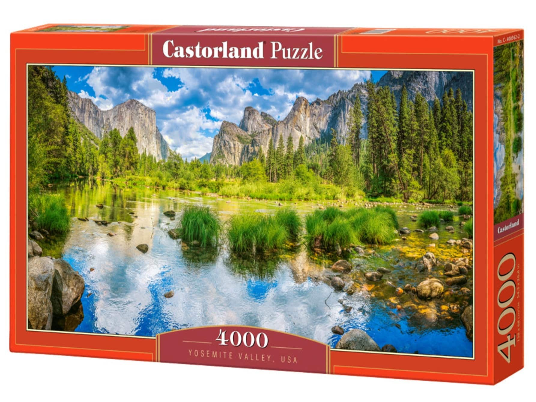 Castorland - 4000 Piece Jigsaw Puzzles, Yosemite Valley, USA , Landscape puzzle, National Park, Adult Puzzle, C-400362-2 - Red
