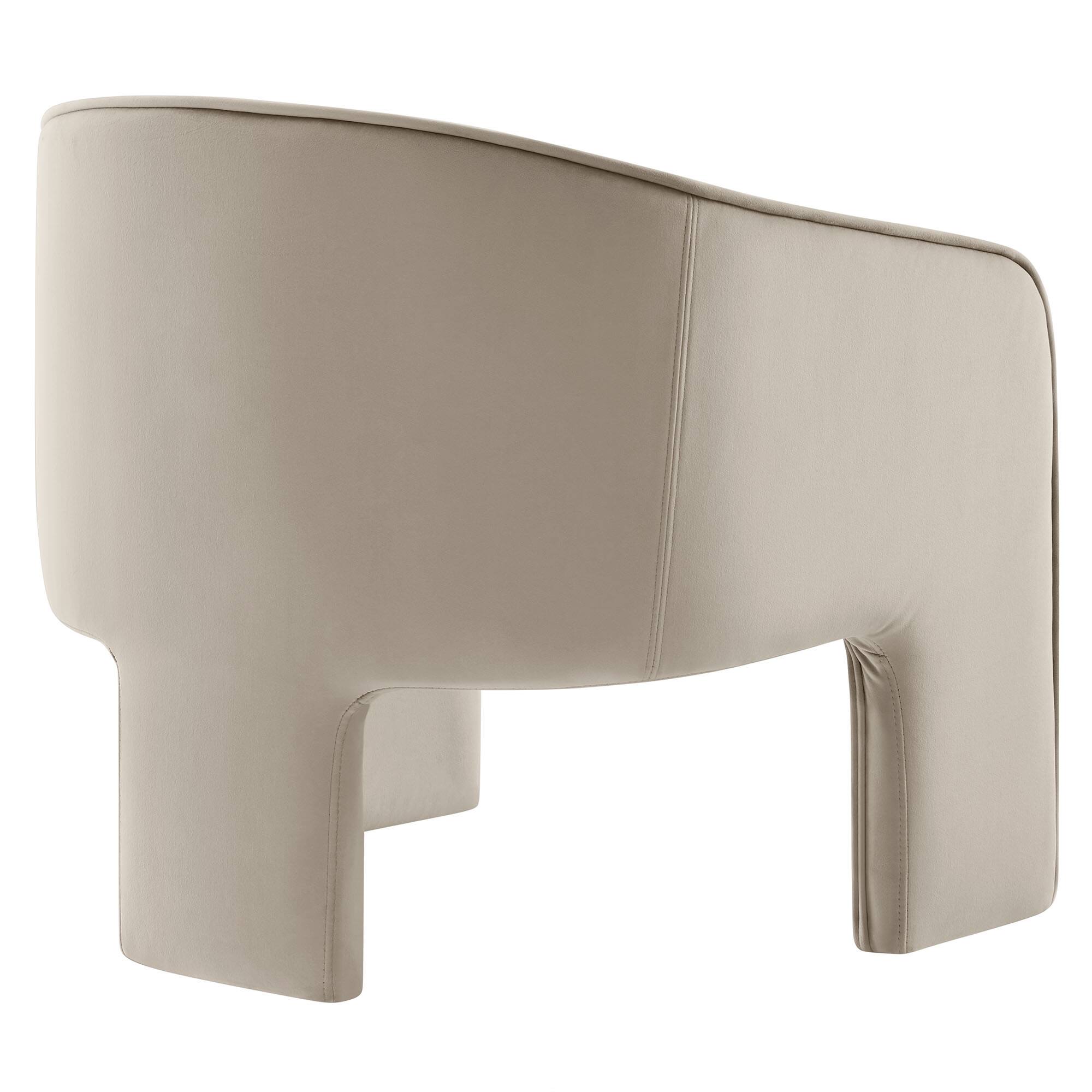 Alt View 1. Modway - Greer Performance Velvet Upholstered Accent Armchair by Modway - White.