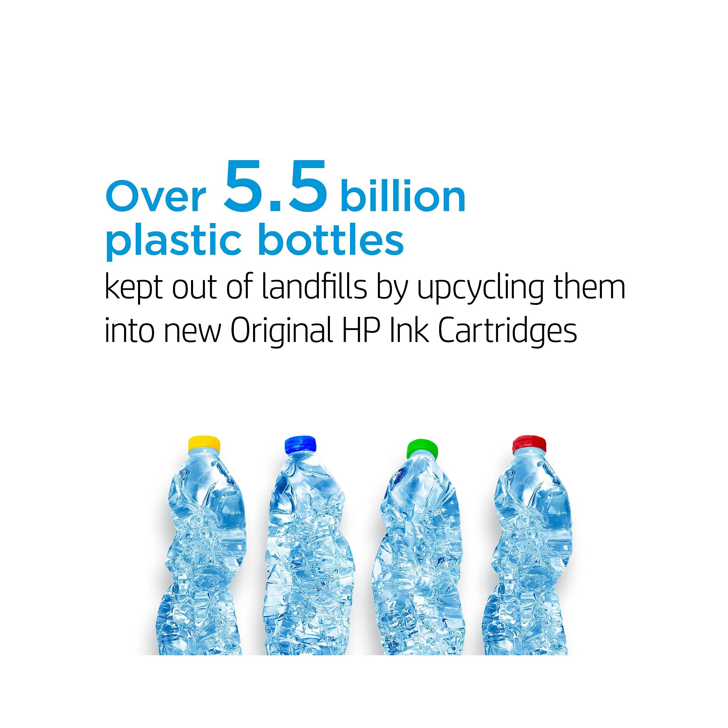 Over 5.5 billion plastic bottles kept out of landfills by upcycling them into new Original HP Ink Cartridges