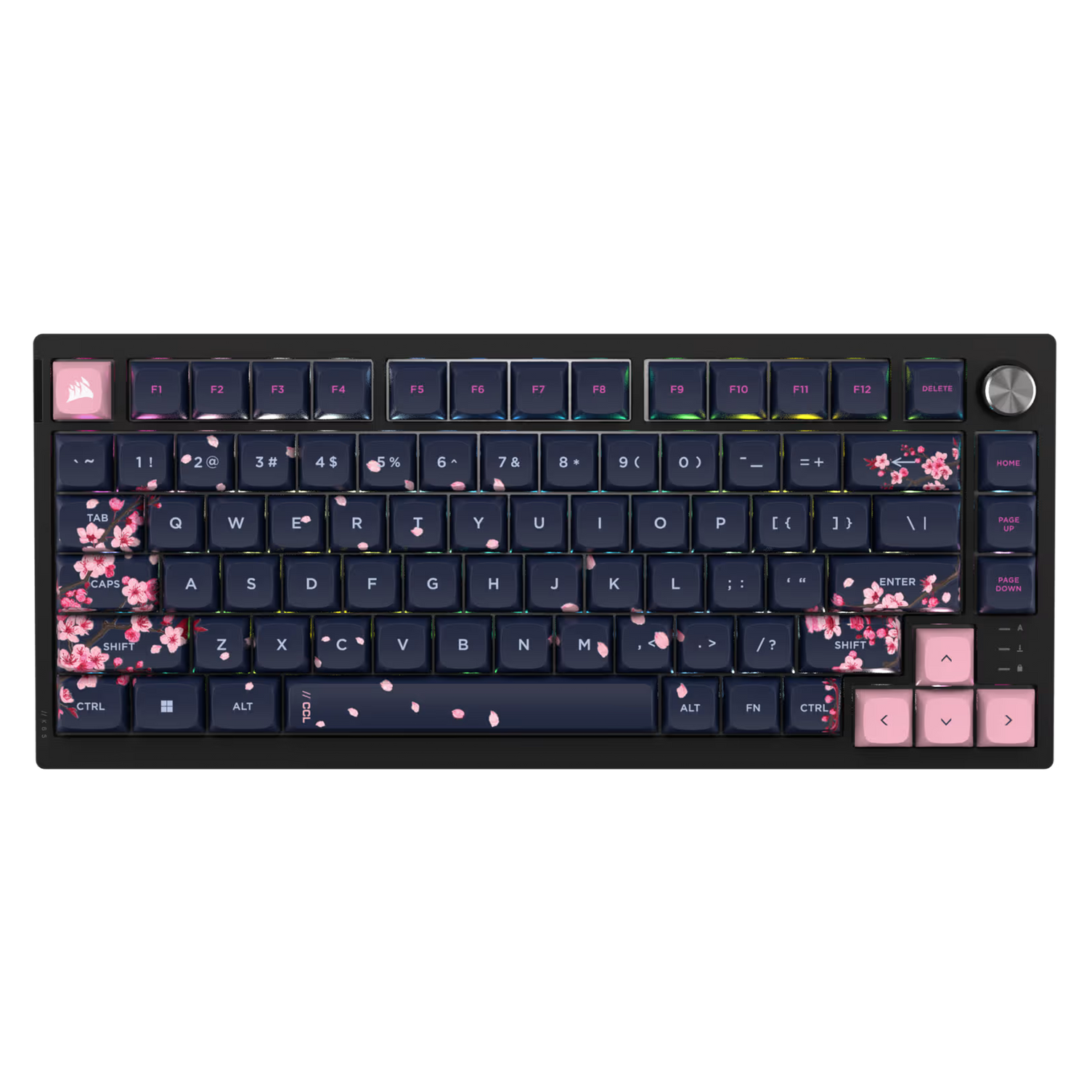 Left. CORSAIR - VENGEANCE a7500 Gaming Bundle - AMD Ryzen 7 9800X3D CPU, NVIDIA GeForce RTX 5070 Graphics, 32GB VENGEANCE RGB DDR5 - Dark Cherry.