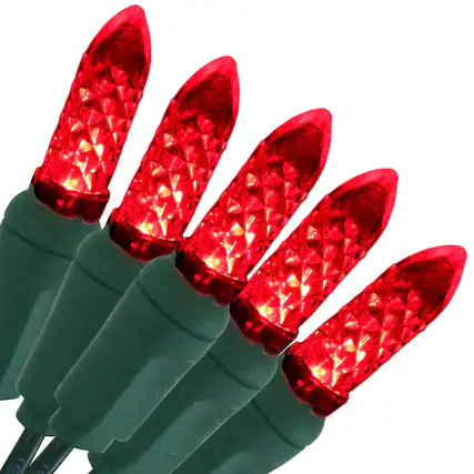 Front. Sunnydaze - 70 Ct Holiday Outdoor String LED Lights - 21 ft - Red.