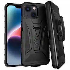 Front. RomeTech - Rome Tech Dual Layer Holster for iPhone 14 Plus - Black.