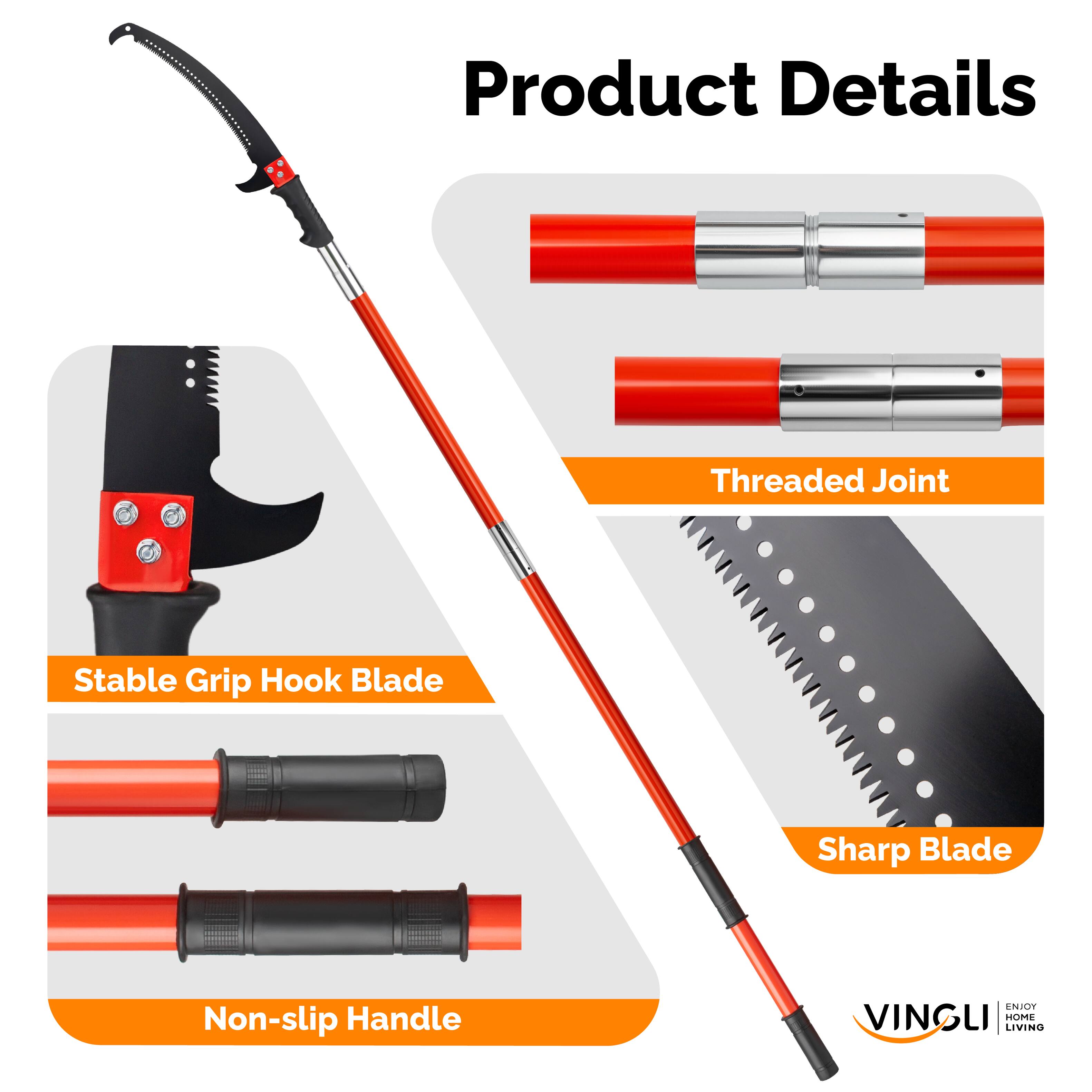 Product Details

- Threaded Joint
- Stable Grip Hook Blade
- Sharp Blade
- Non-slip Handle

ENJOY HOME LIVING

VINGLI