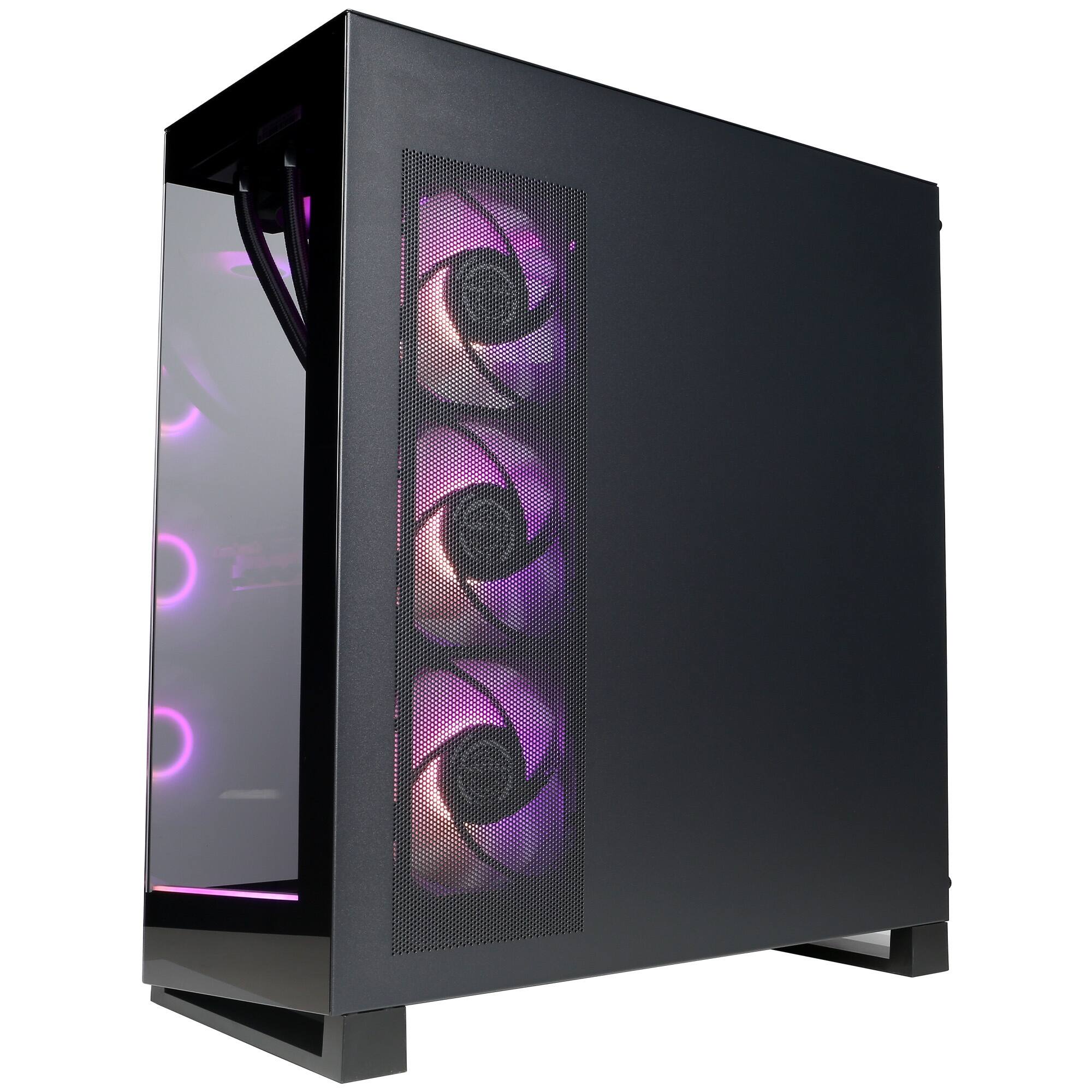 Alt View 4. CyberPowerPC - Gaming Desktop - AMD Ryzen 7 7800X3D - AMD Radeon RX 9070 XT 16GB - 32GB DDR5 - 1TB PCIe 4.0 SSD - Black.