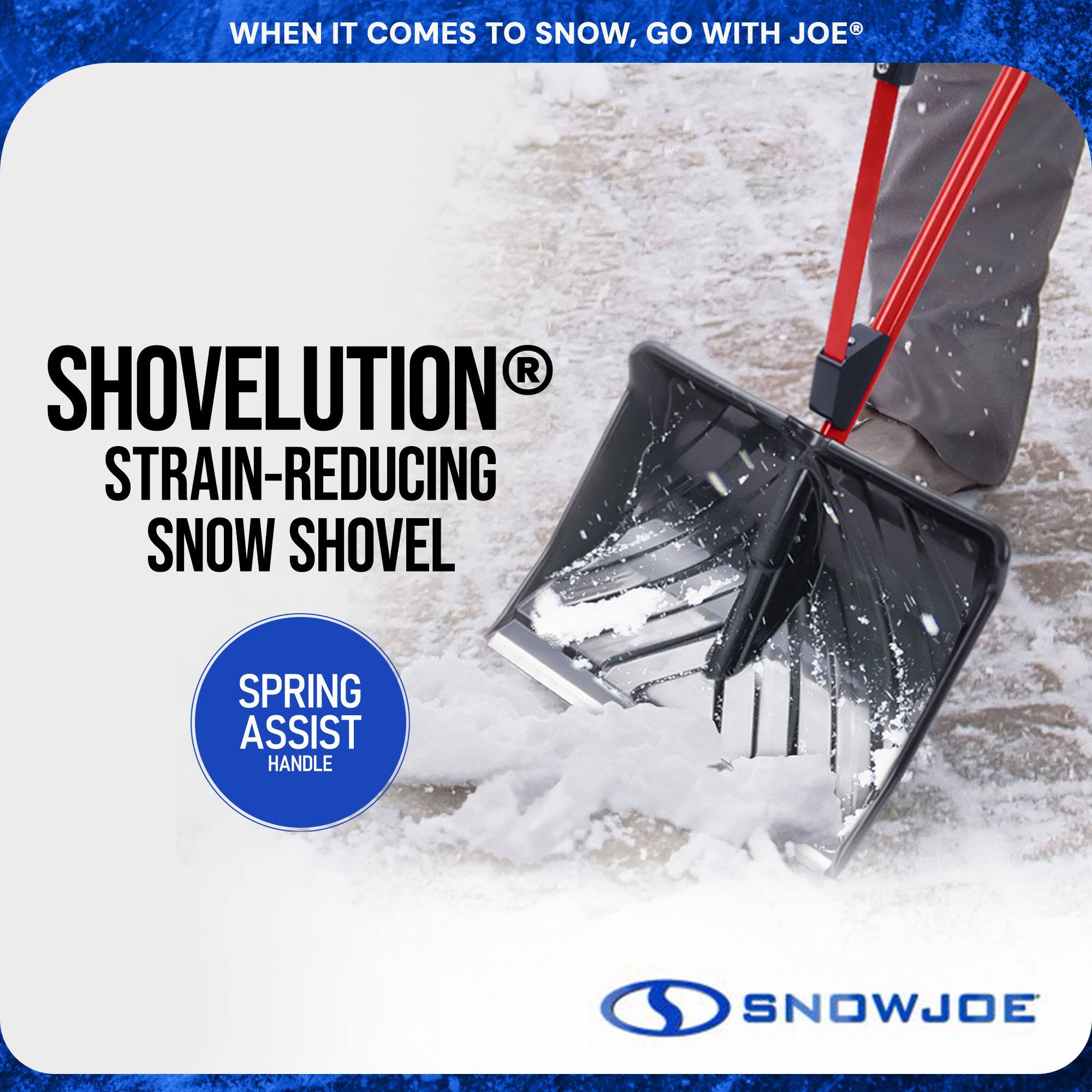 WHEN IT COMES TO SNOW, GO WITH JOE®

SHOVELUTION® STRAIN-REDUCING SNOW SHOVEL

SPRING ASSIST HANDLE

SNOWJOE