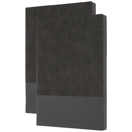 Front. Unique Bargains - 2pcs Hardcover Leather Lined Journal, 100 Pages 8.3x5.7" A5 Lined Diary Notebook for Office Home Writing - Gray.