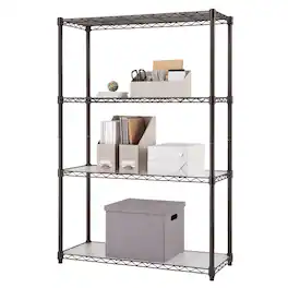TRINITY - 4-Tier 36x14x54 Commercial Wire Shelving NSF w/Liners Dark Bronze - Dark Bronze