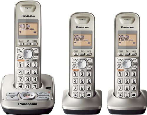  Panasonic - DECT 6.0 Plus Expandable Cordless Phone System with Digital Answering System - Champagne Gold
