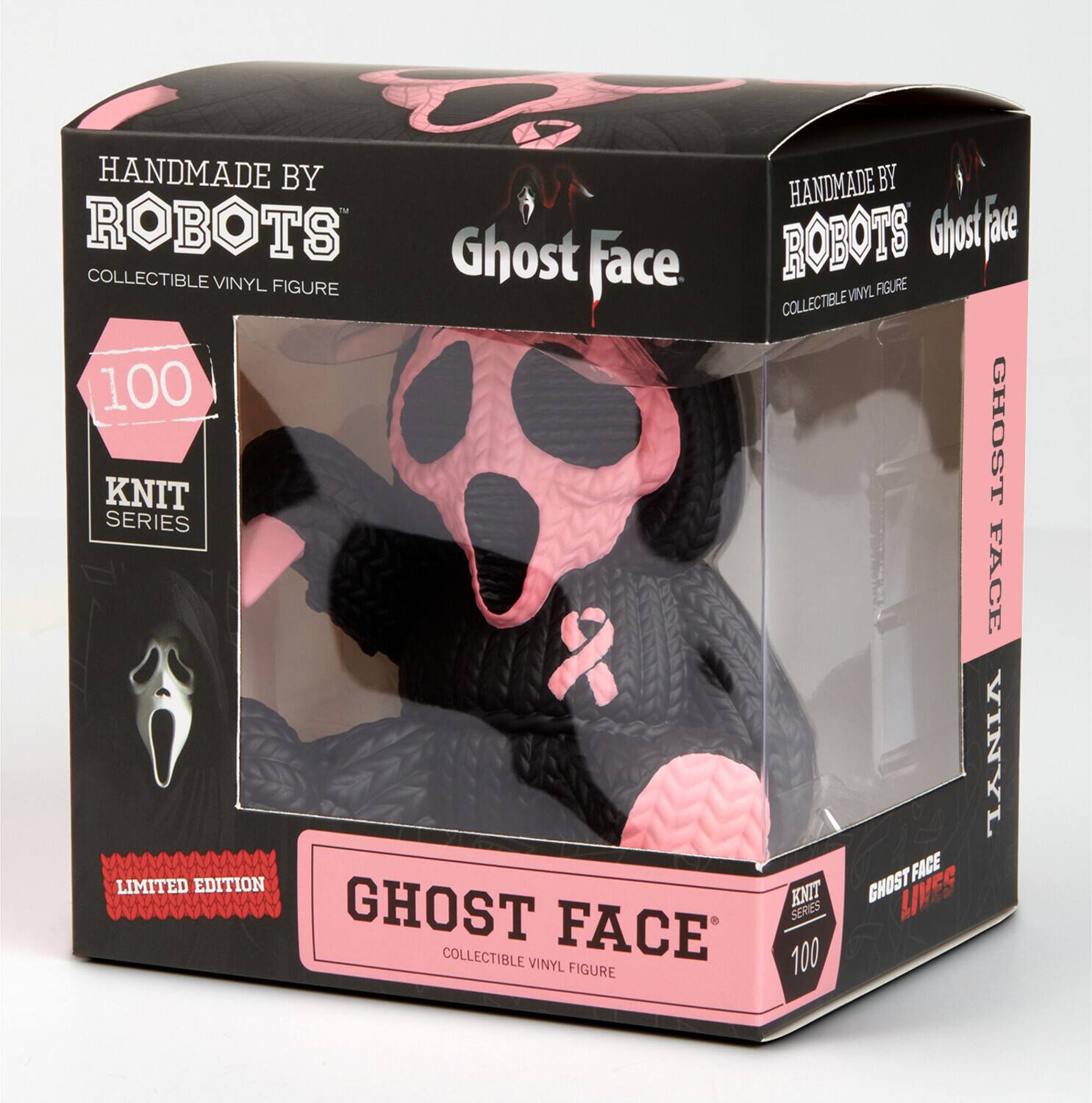 HANDMADE BY ROBOTS Ghost Face COLLECTIBLE VINYL FIGURE 100 KNIT SERIES LIMITED EDITION