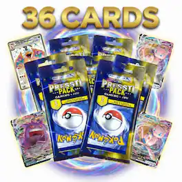 Pokémon - Pack of 12 Presstine Pokemon Presstipack 3-Card Packs - 36 Cards Total - Black