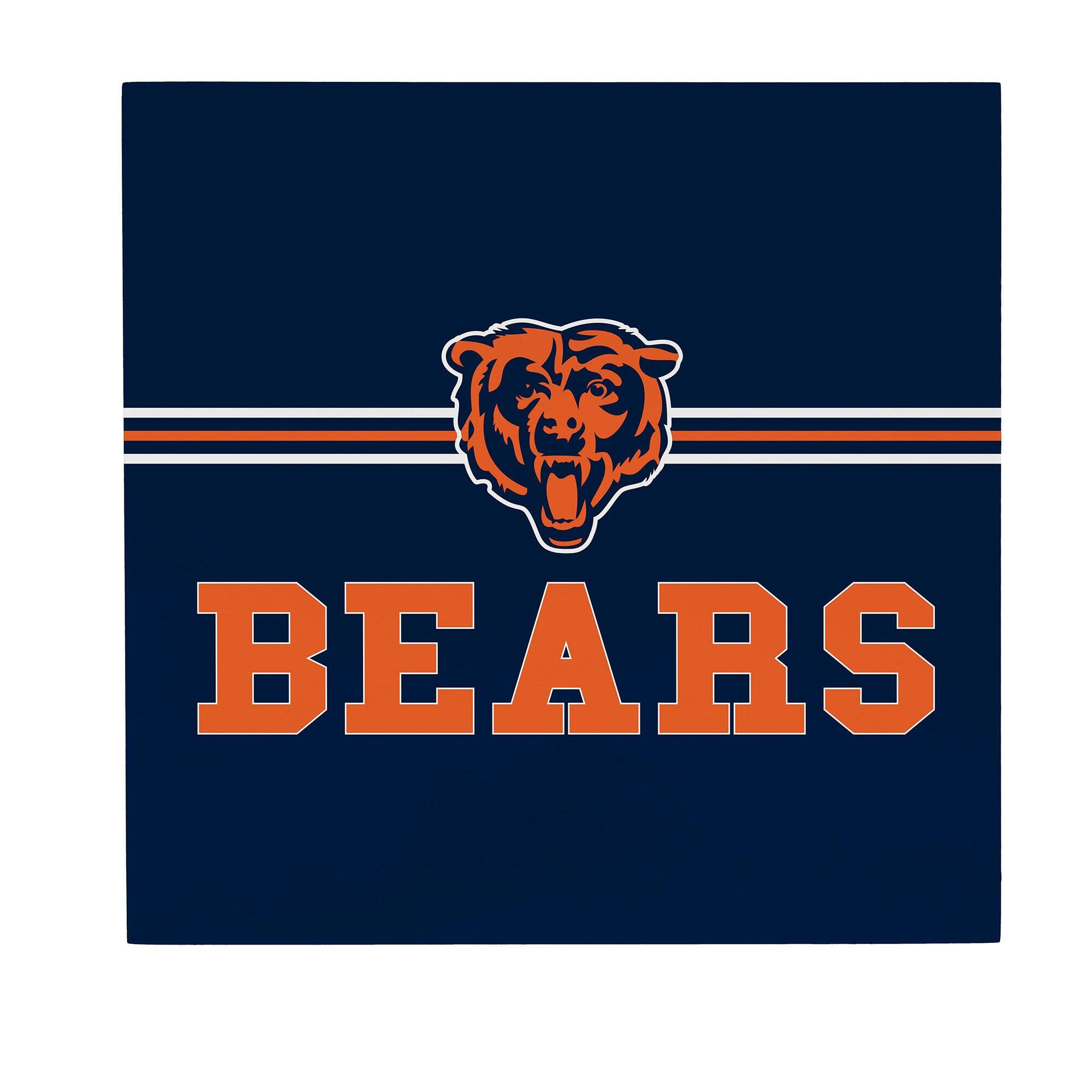 Chicago Bears 12" x 12" Wood Wall Sign
