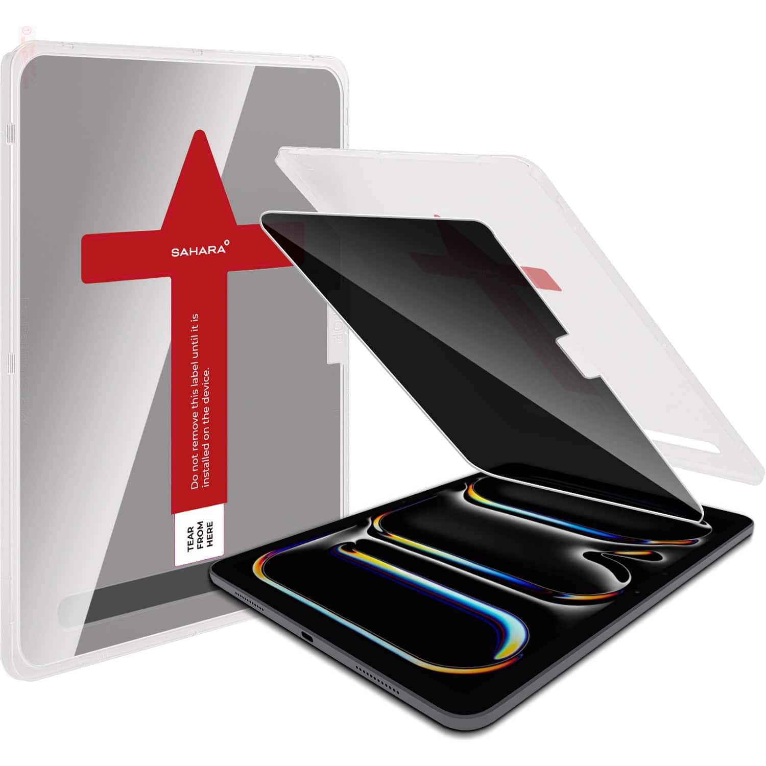 SaharaCase - Easy Apply Tempered Glass Screen Protector for Apple iPad Pro (M4) 13" 2024 - Privacy - Front_Zoom