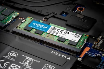 Crucial 64GB Kit (2x32GB) DDR4 3200MHz C22 SODIMM Laptop Memory Crucial 64GB Kit (2x32GB) DDR4 3200MHz C22 SODIMM Laptop Memory
