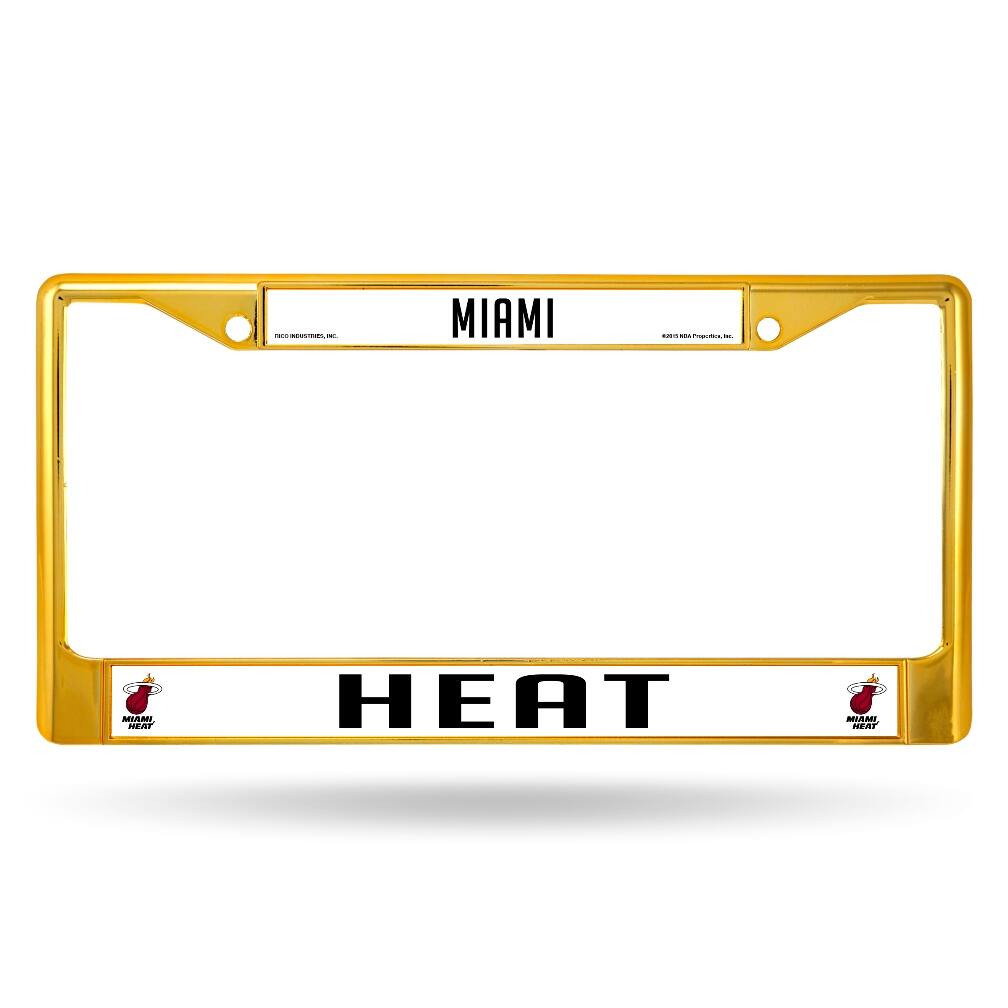 Miami Heat Basketball Chrome Metal License Plate Frame