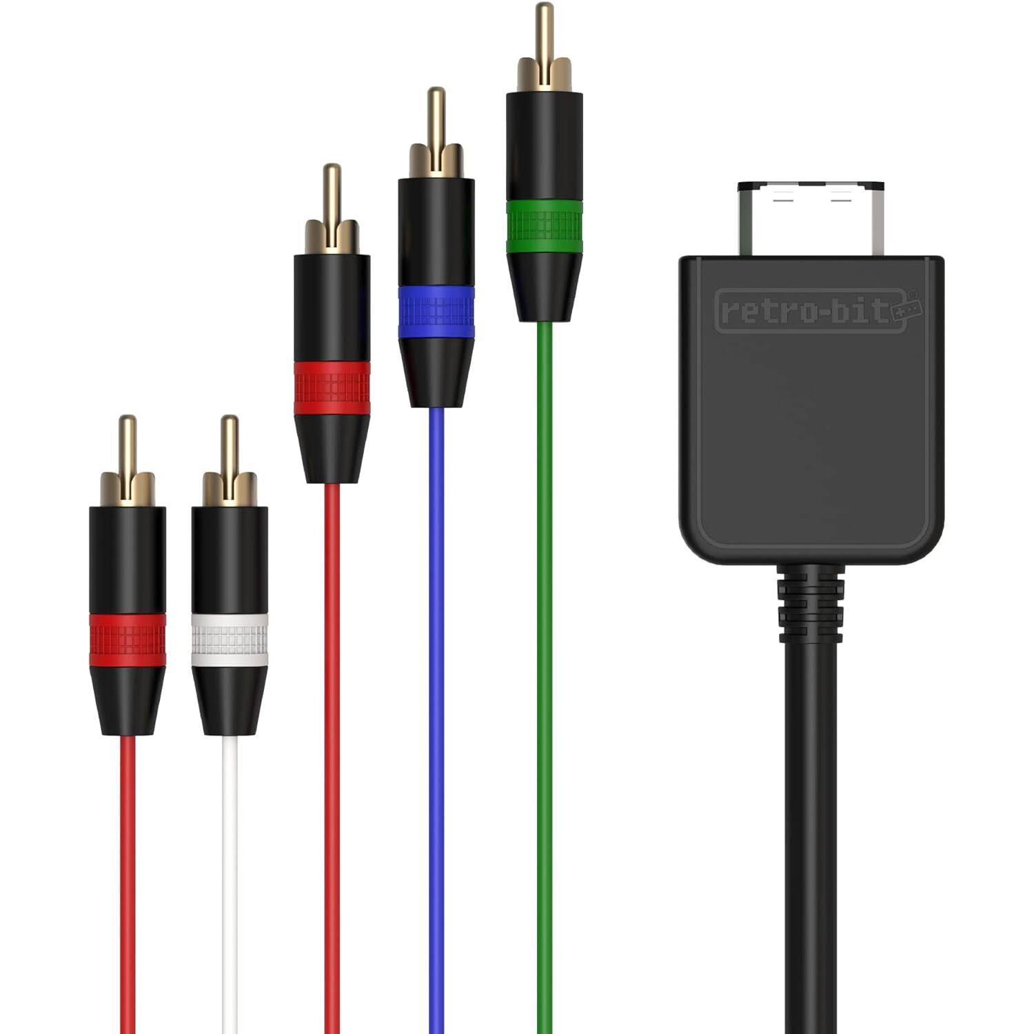Angle. Retro-Bit - Retro-Bit Retro Prism HD Component Cable for Gamecube - Black.