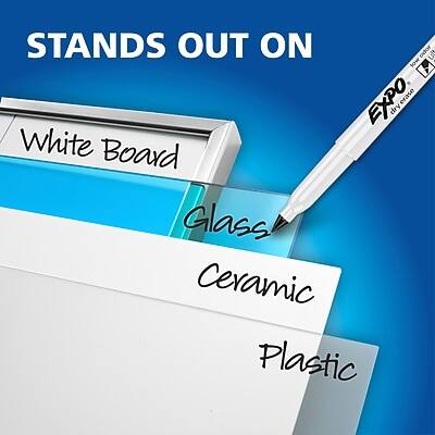 STANDS OUT ON  
White Board  
Glass  
Ceramic  
Plastic