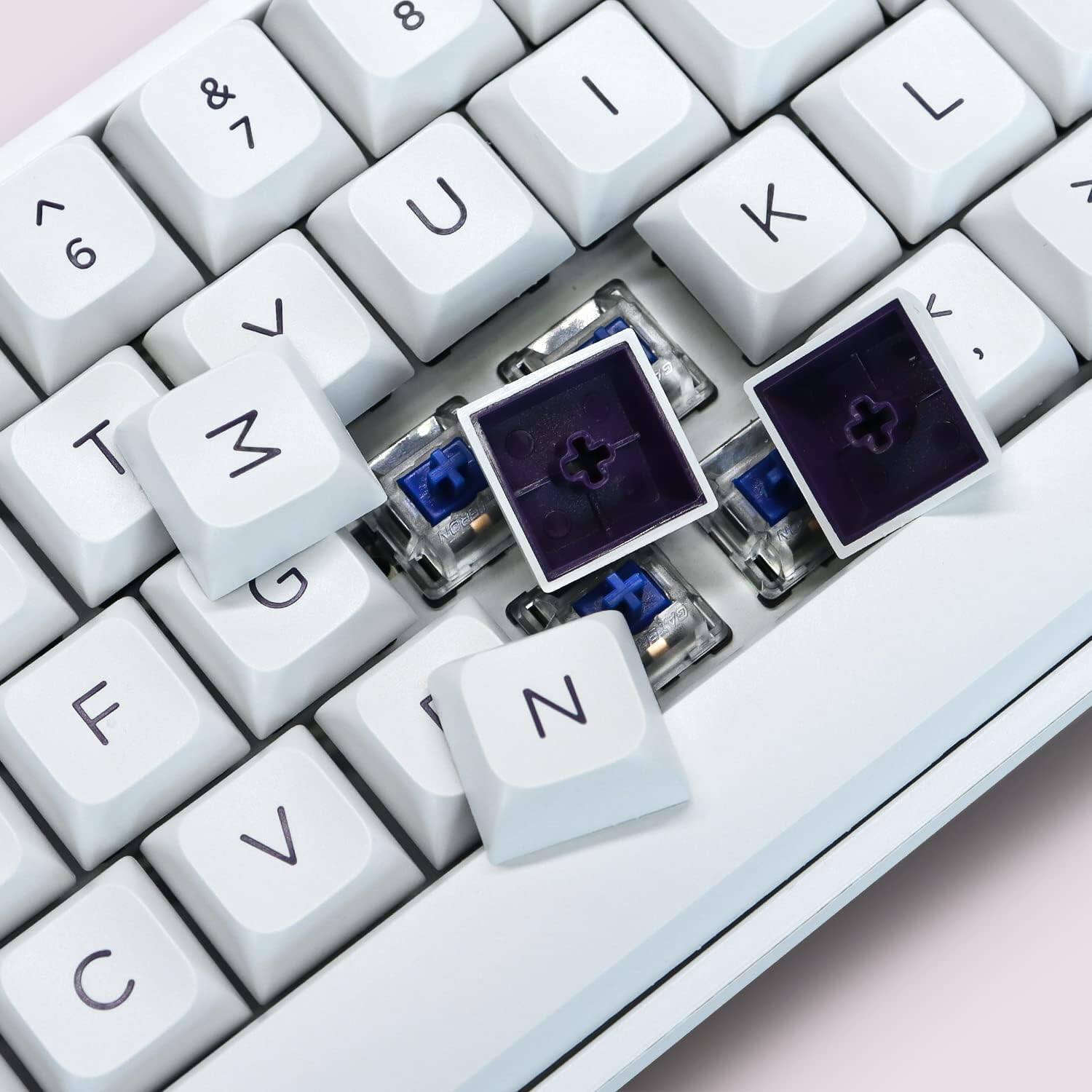 Back. Womier - Womier PBT Keycaps, ISA Profile Custom Keycap for 60% 65% 75% 100% TKL US Layout Mechanical Keyboard - Purple.