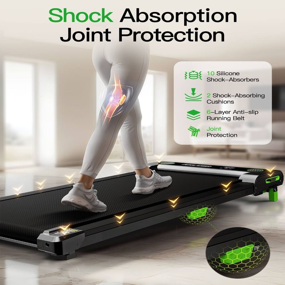 Shock Absorption Joint Protection

- 10 Silicone Shock-Absorbers
- 2 Shock-Absorbing Cushions
- 6-Layer Anti-slip Running Belt
- Joint Protection