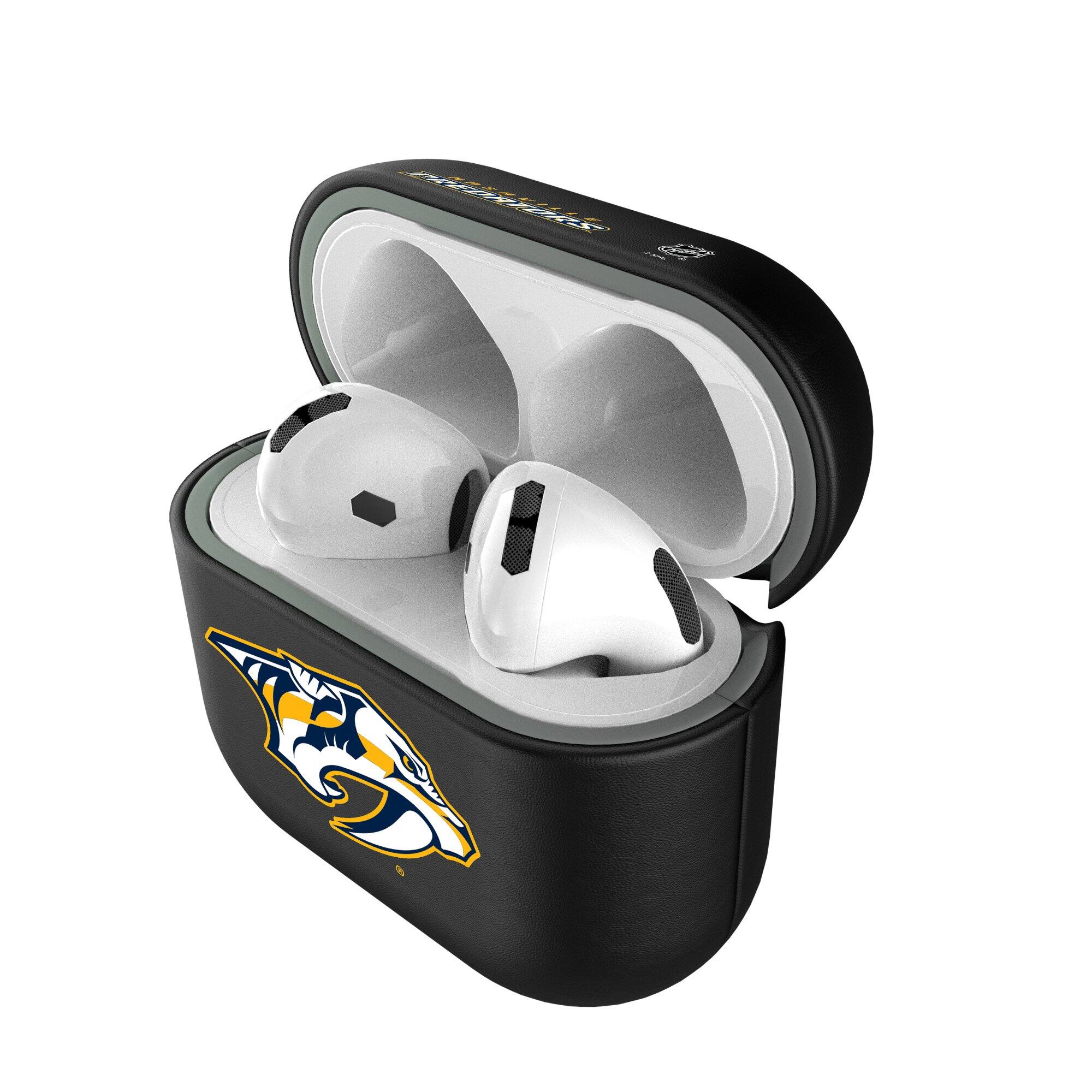 Alt View 3. Keyscaper - Nashville Predators Nashville Predators Insignia AirPods 4th Generation Case Cover - No Size - Black.