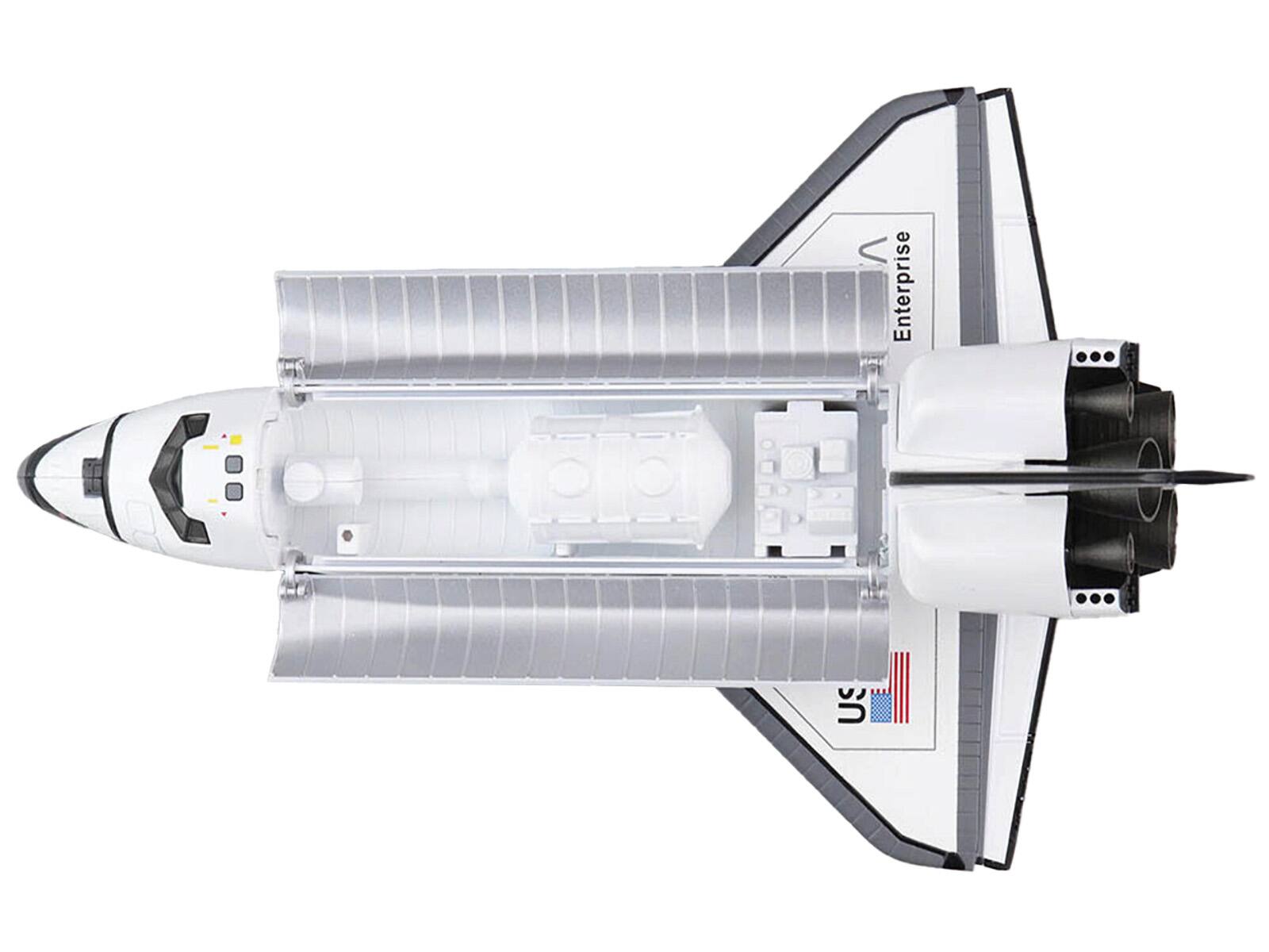 Back. Hobby Master - NASA Space Shuttle Enterprise "Intrepid Museum New York" (2012) "Airliner Series" 1/200 Diecast Model by Hobby Master - White, Black, Grey.