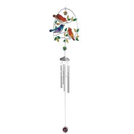 FC Design - 30" Long Bird Suncatcher Copper and Gem Wind Chime Outdoor Patio or Garden Hanging Decoration - Multi-Color