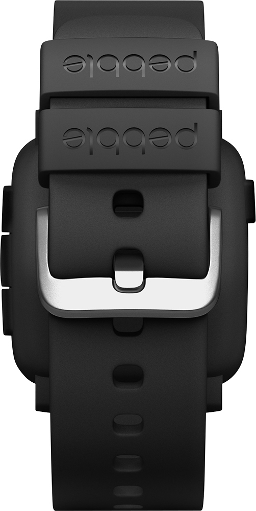 Customer Reviews: Pebble Time Smartwatch 38mm Polycarbonate Black ...