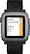 Front. Pebble - Time Smartwatch 38mm Polycarbonate - Black Silicone.