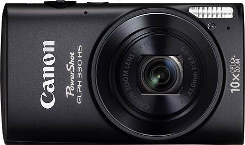  Canon - PowerShot ELPH 330 HS 12.1-Megapixel Digital Camera - Black